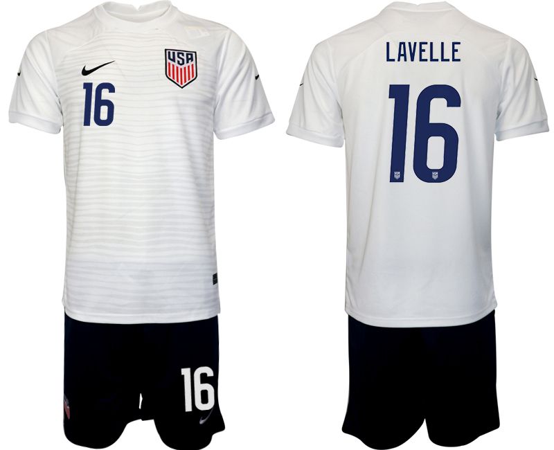 Men 2022 World Cup National Team United States home white 16 Soccer Jersey